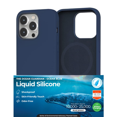 iPhone 15 Impact-Resistant Case Cover With Non-Toxic Liquid Silicone - Soft, Stain-Proof And MagSafe Compatible - Navy